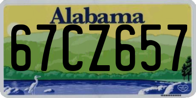 AL license plate 67CZ657