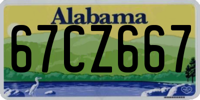 AL license plate 67CZ667