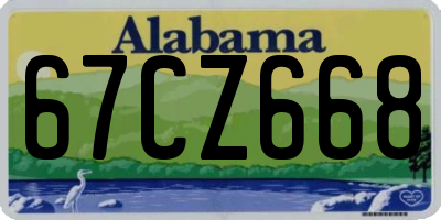 AL license plate 67CZ668