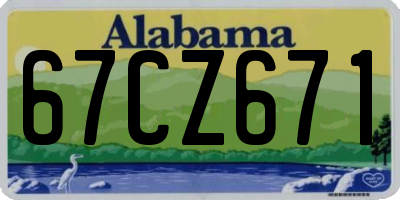 AL license plate 67CZ671