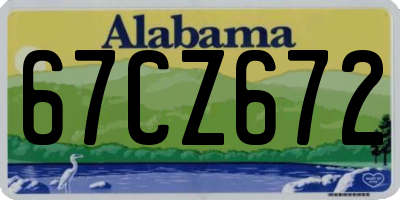 AL license plate 67CZ672