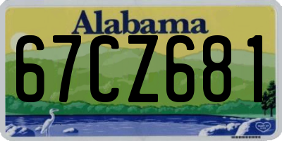 AL license plate 67CZ681