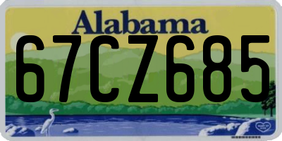 AL license plate 67CZ685