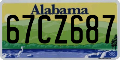 AL license plate 67CZ687