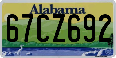 AL license plate 67CZ692