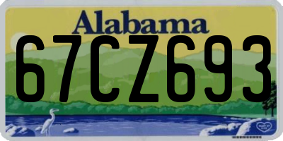 AL license plate 67CZ693
