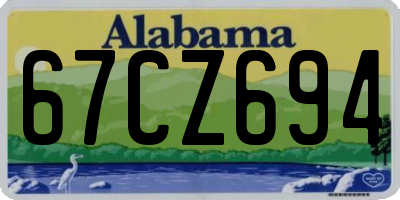 AL license plate 67CZ694