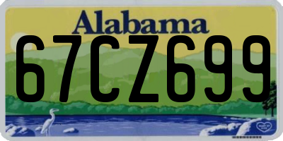 AL license plate 67CZ699