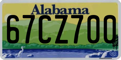 AL license plate 67CZ700