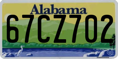 AL license plate 67CZ702