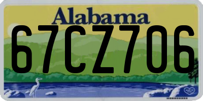 AL license plate 67CZ706