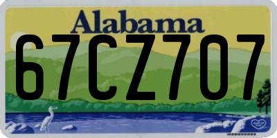 AL license plate 67CZ707