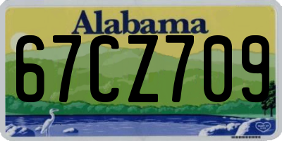AL license plate 67CZ709