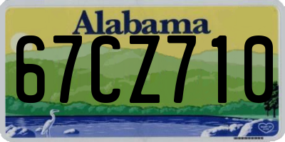 AL license plate 67CZ710