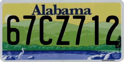 AL license plate 67CZ712