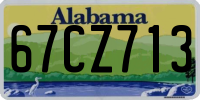 AL license plate 67CZ713