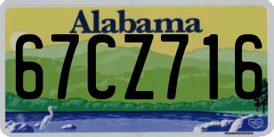 AL license plate 67CZ716