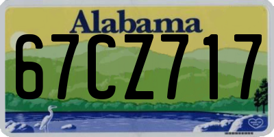 AL license plate 67CZ717