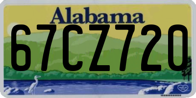 AL license plate 67CZ720