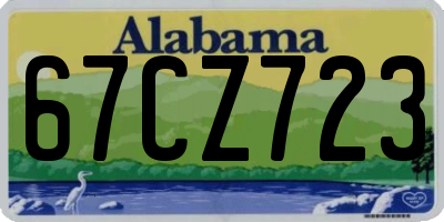 AL license plate 67CZ723
