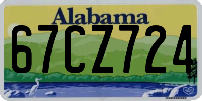 AL license plate 67CZ724