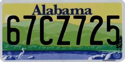 AL license plate 67CZ725