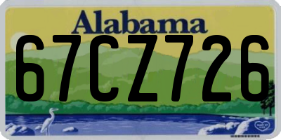 AL license plate 67CZ726