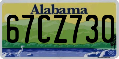 AL license plate 67CZ730