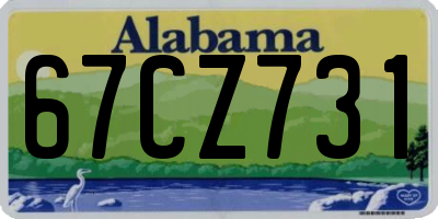 AL license plate 67CZ731