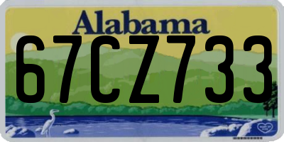 AL license plate 67CZ733