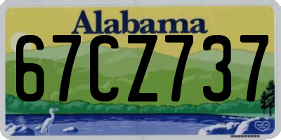 AL license plate 67CZ737