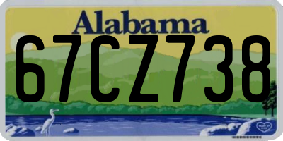 AL license plate 67CZ738