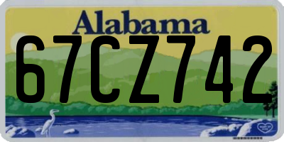 AL license plate 67CZ742