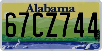 AL license plate 67CZ744
