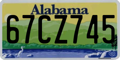 AL license plate 67CZ745