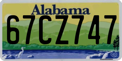 AL license plate 67CZ747