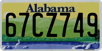 AL license plate 67CZ749