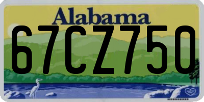 AL license plate 67CZ750