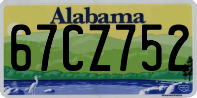 AL license plate 67CZ752
