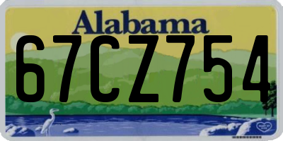 AL license plate 67CZ754