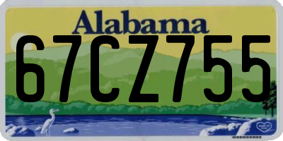 AL license plate 67CZ755