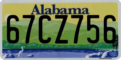 AL license plate 67CZ756