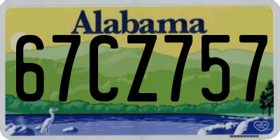AL license plate 67CZ757