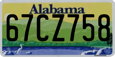 AL license plate 67CZ758