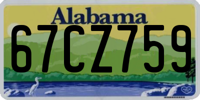 AL license plate 67CZ759