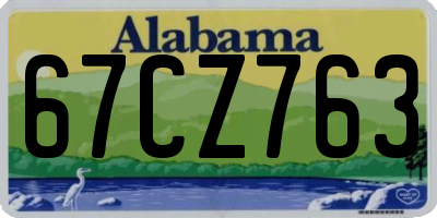 AL license plate 67CZ763