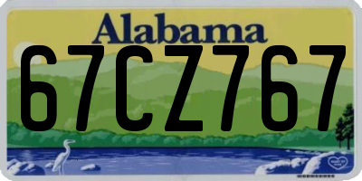 AL license plate 67CZ767
