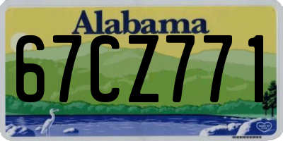 AL license plate 67CZ771