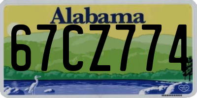 AL license plate 67CZ774