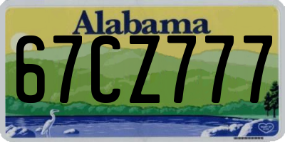 AL license plate 67CZ777